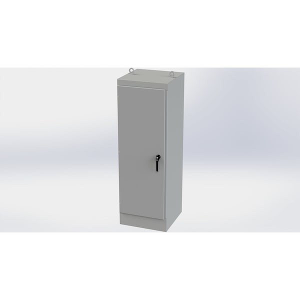 3 Point Latch with Padlock/Keylock Handle Electrical Enclosures, 72 in H, 24 in D, 24 in W